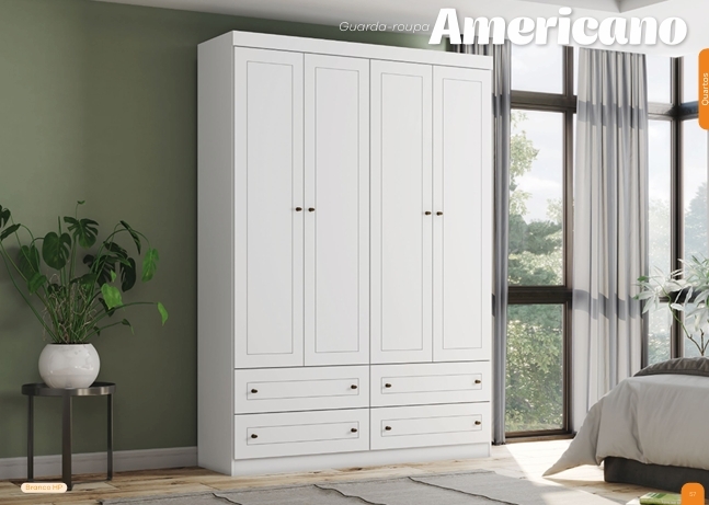 Roupeiro Americano 4 Portas | Henn | Venda : -60% 0925