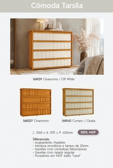 Cômoda Tarsila | Madetec 0925