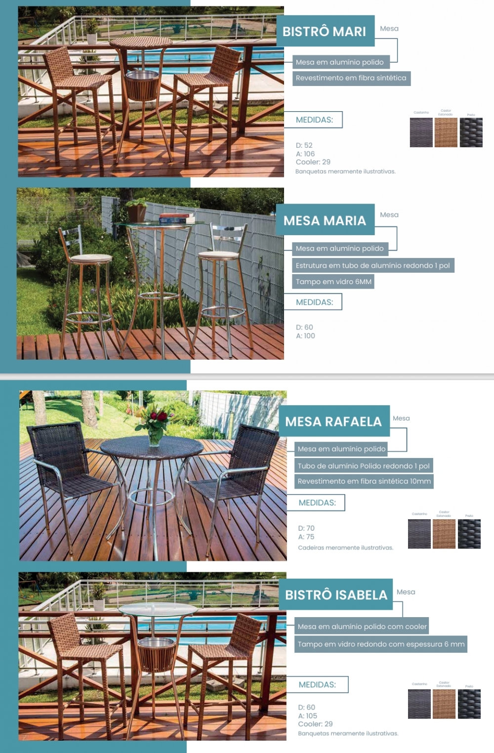 Mesas Bistrô | Mari - Maria - Rafaela - Isabela | Pressa 0825