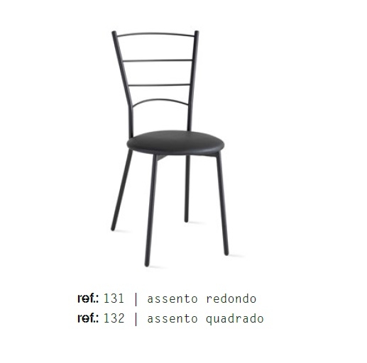 Cadeira Fixa c/ Assento Estofado | 131 / 132 | Milano Móveis