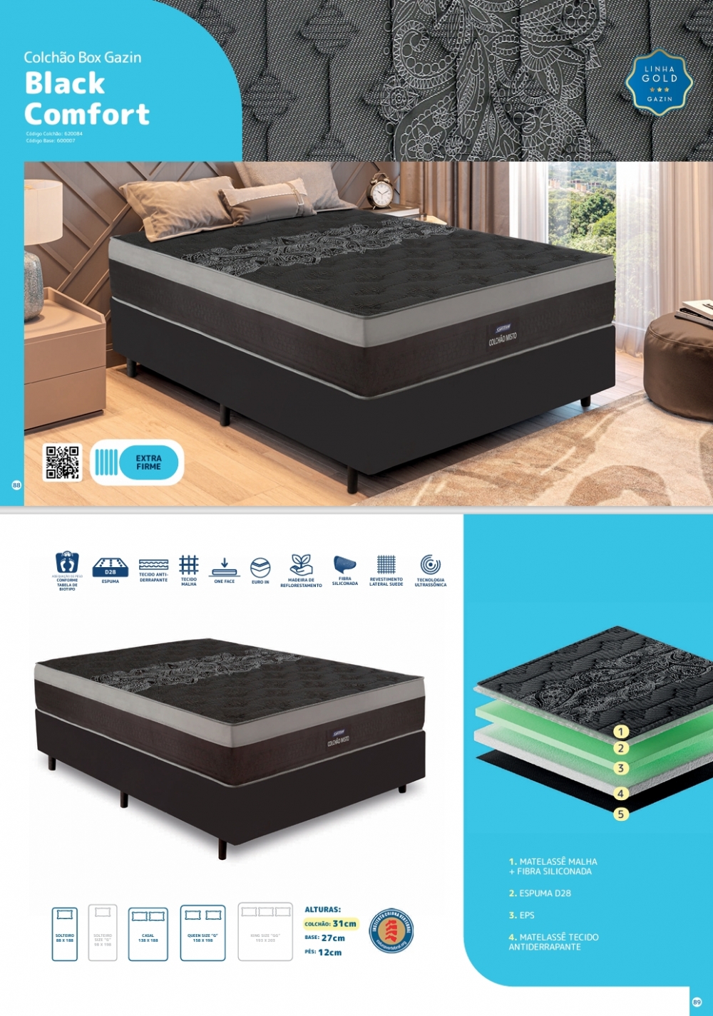 Colchão Box Black  Comfort | Gazin | Venda : +40% 0425