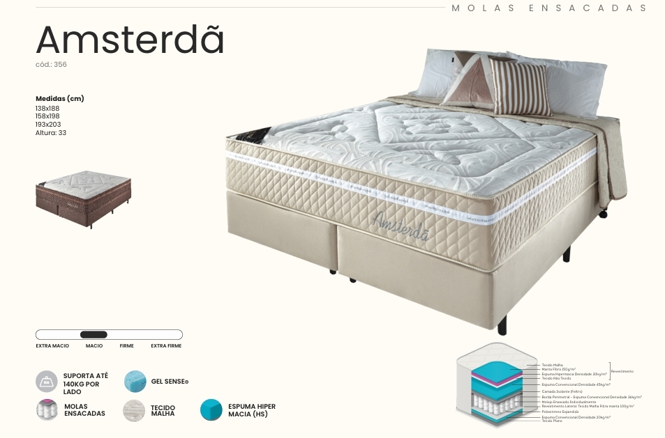 Colchão Amsterdã | Estofama 0626