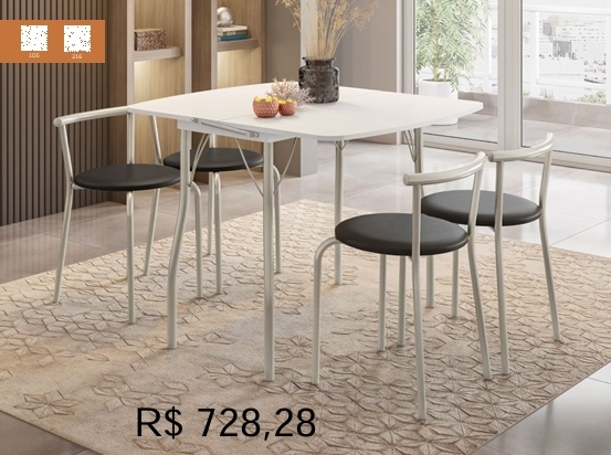 Mesa + Banqueta | Carraro | Venda: +60% 0925