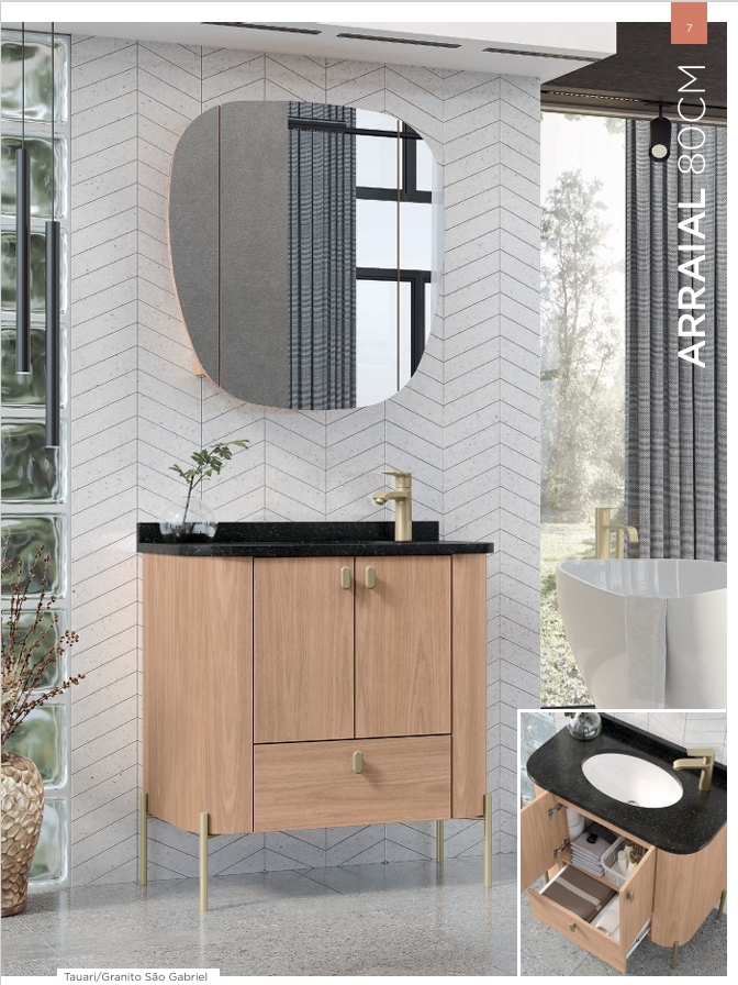 Conjunto Arraial Cuba Granito 80CM | Consulte Valores Na Descrição | Balcony 1026