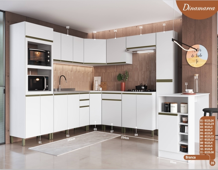 Cozinha Modulada Dinamarca | Indékes 0426