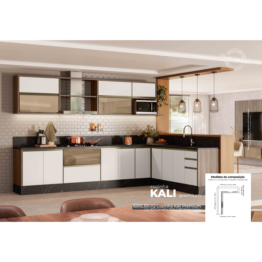 Cozinha Modulada Sob Medida Kali Premium | Nicioli