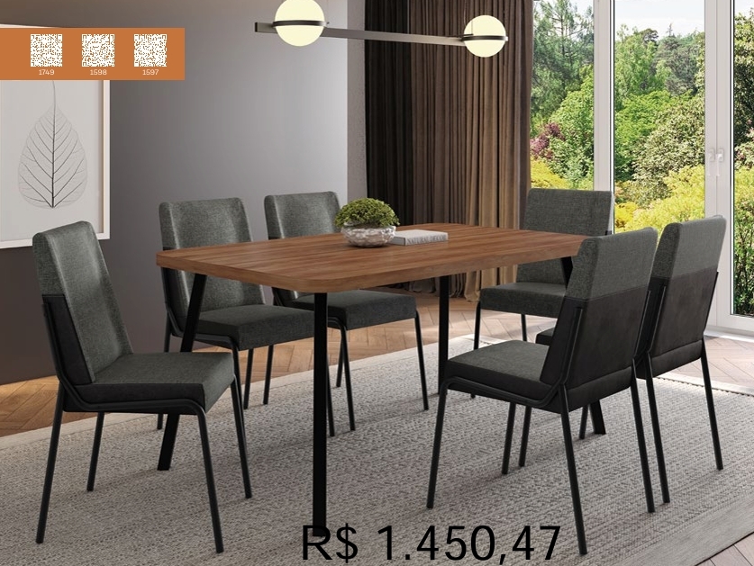 Conjunto Sala de Jantar | Cadeira Hug - Mesas Stellar | Carraro | Venda: +60% 0925