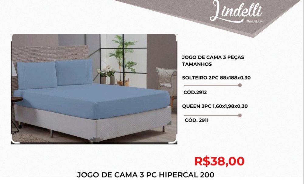 Jogo de cama solteiro 2 peças  - queen 3 peças | Lindelli  Venda: +50% 0825