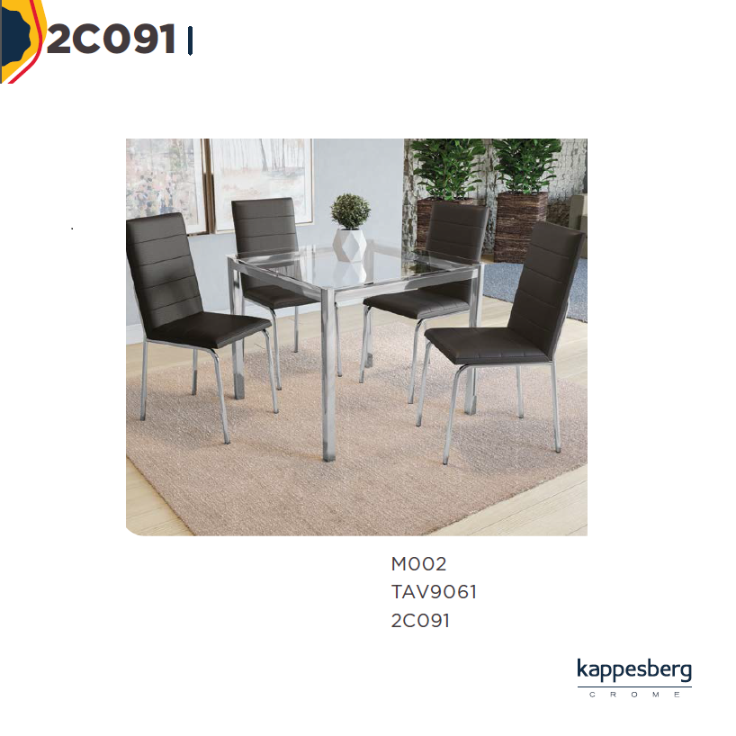 Mesa 90 x 90cm + 04 Cadeiras | 2C091 M002 TAV9061 | Kappesberg