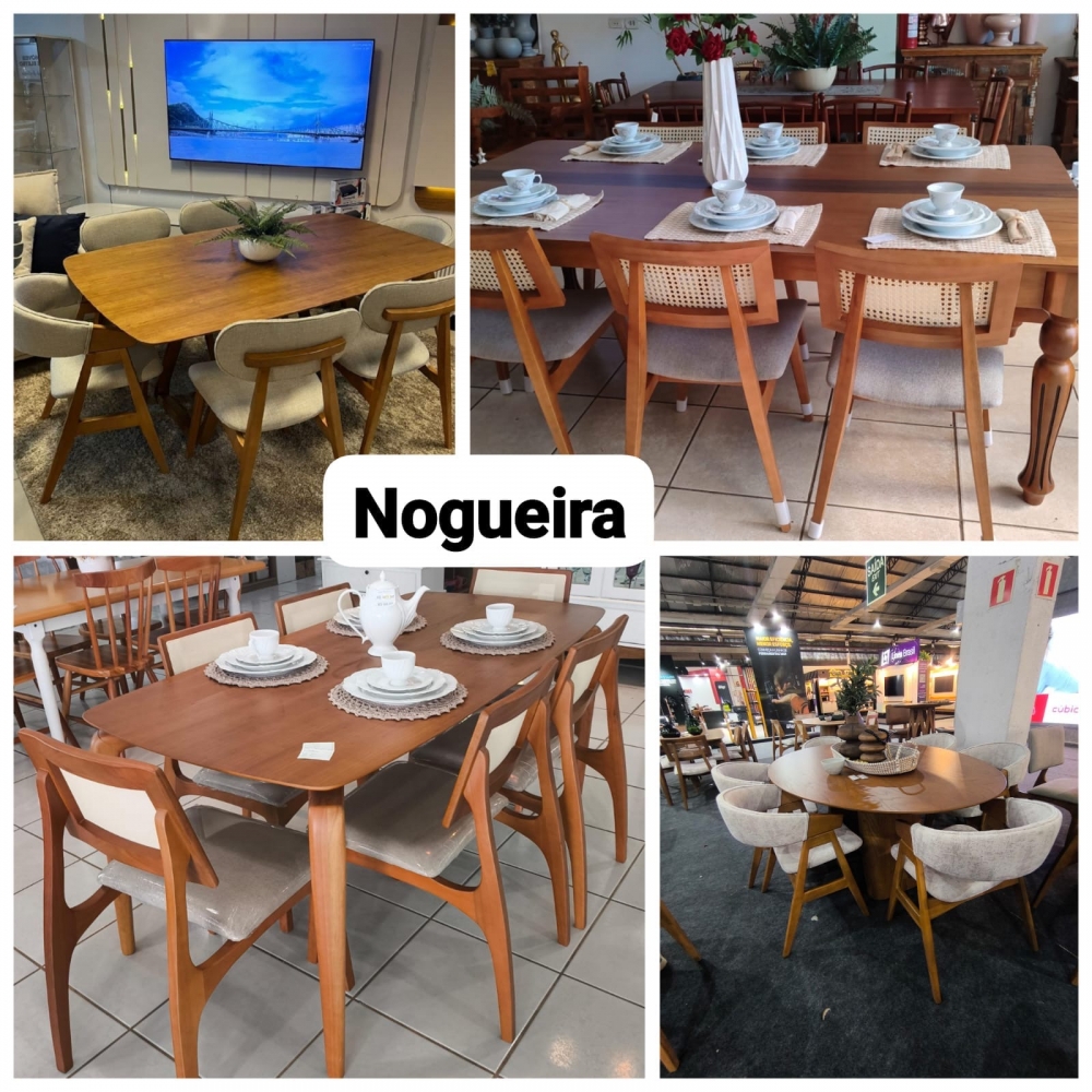 Mesa + Cadeiras | Amêndoa e Nogueira | Flamingo