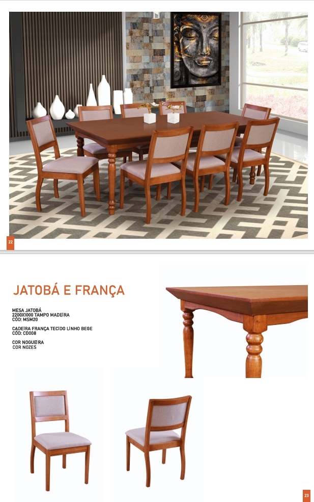 Conjunto Mesa + Cadeira | Jatobá e França | Nona 0625