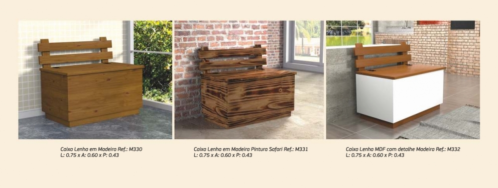 Linha Flora | Caixa de Lenha | M330 - M331 - M332 - 196 | Carmogran 0625