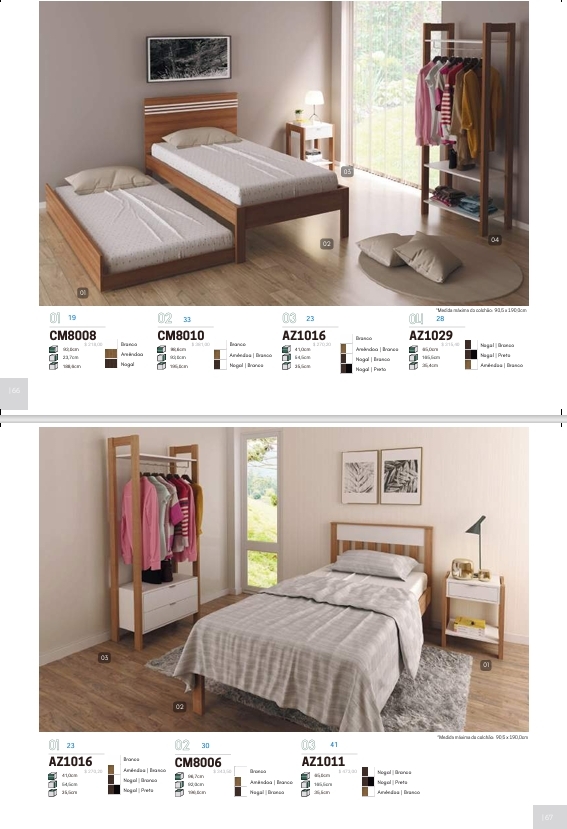 Linha Dormitório |  AZ1016 -  CM8006 - AZ1011 - CM8008 - CM8010 - AZ1016 - AZ1029 | Venda:-15% | Tecnomobili 0925