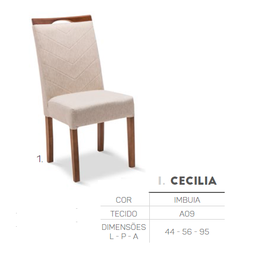 Cadeira Estofada Cecilia | L2 Design Móveis