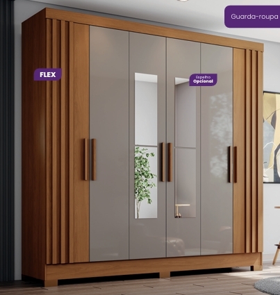 Roupeiro c/ Espelho B367 2.000 | Briz 0326