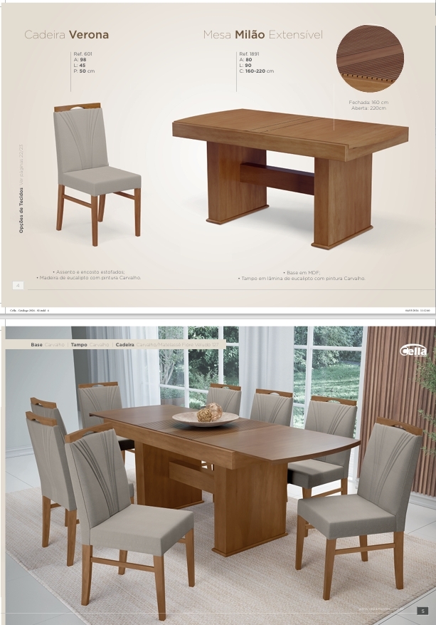 Conjunto Mesa + Cadeira | Verona - Milão | Cella 0525