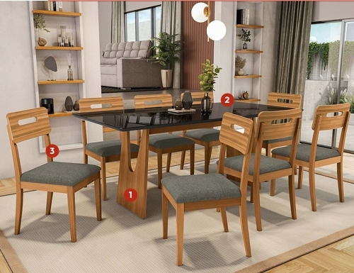 Mesa Mila / Cadeira Lila | Kappesberg Sala De Jantar Premium 0526