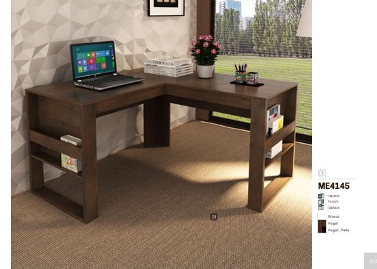 Mesa de Escritório em L | ME4145 | Tecnomobili 0825