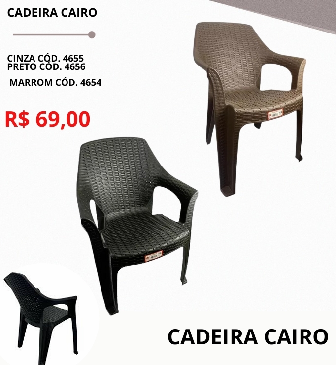 Cadeira cairo junco sintético | Lindelli Venda: +50% 0825