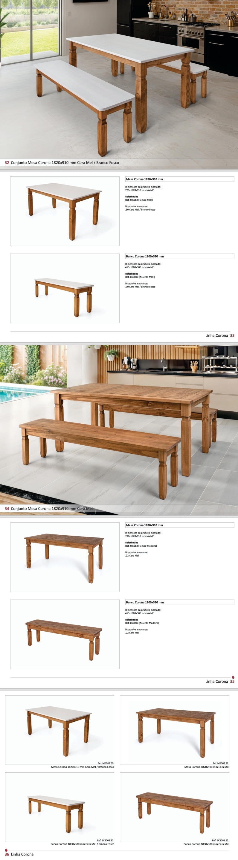 Conjunto Mesa Corona + Banco Corona | Deiss 0525