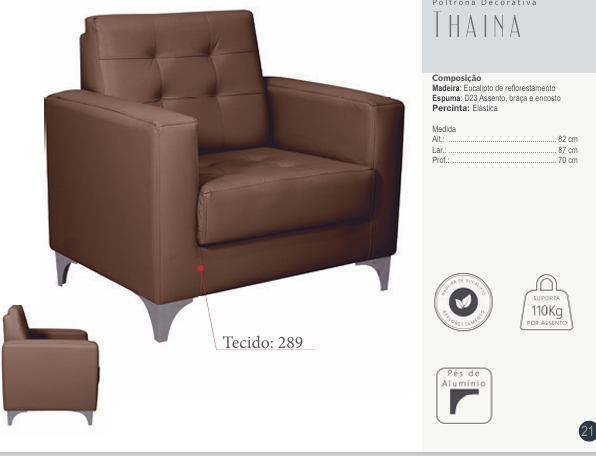  Poltrona Decorativa Thaina | Matrix 0925