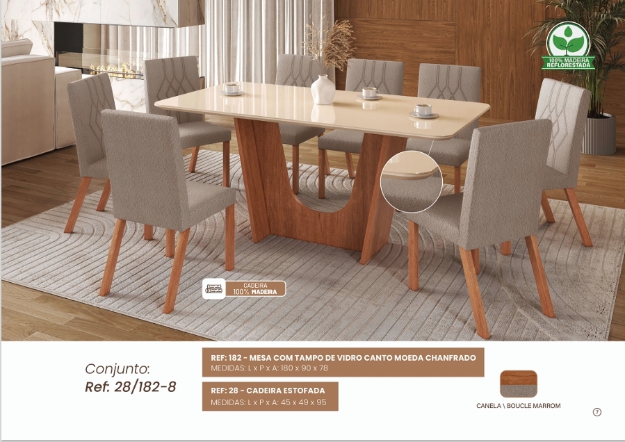 Mesa 182 + Cadeira 28 | Zamarchi 0626