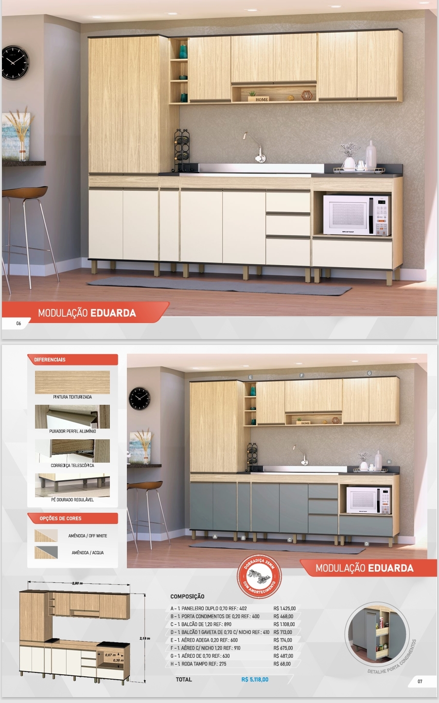 Cozinha Modulada Eduarda | Regale Venda : -55% 0925