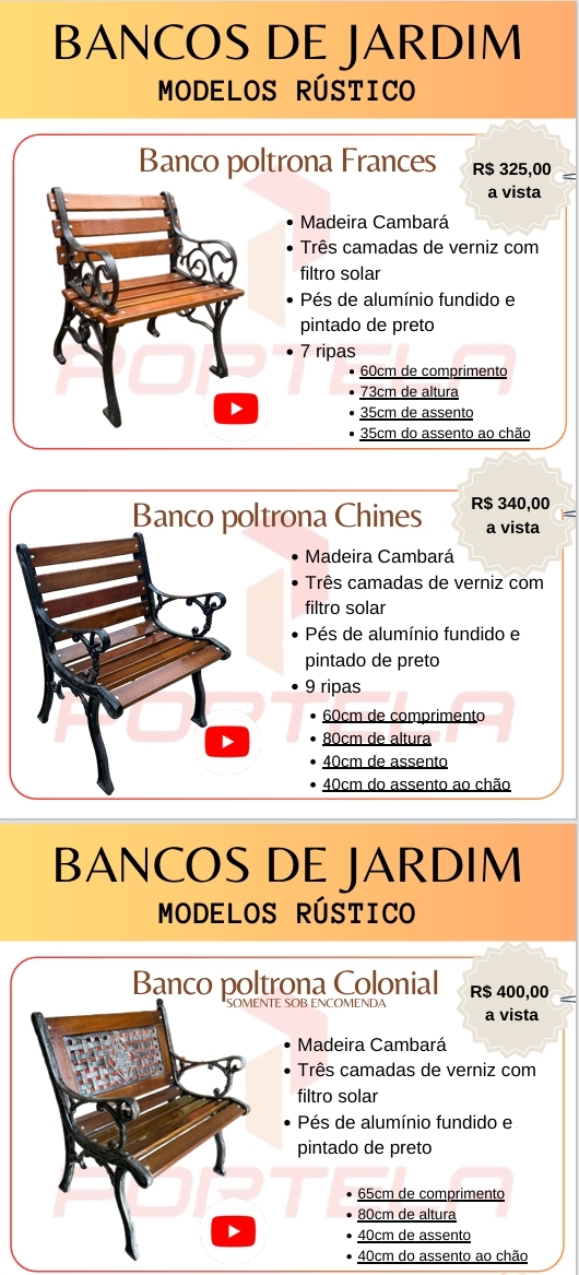 Bancos Poltronas | Francês - Chinês - Colonial | Portela Venda : +50% 0825