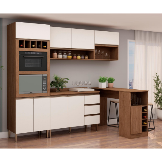 Cozinha Modulada Sob Medida Lótus | L 2.60 | Linha Conecta | A partir de R$ 2.298,00 | Genialflex