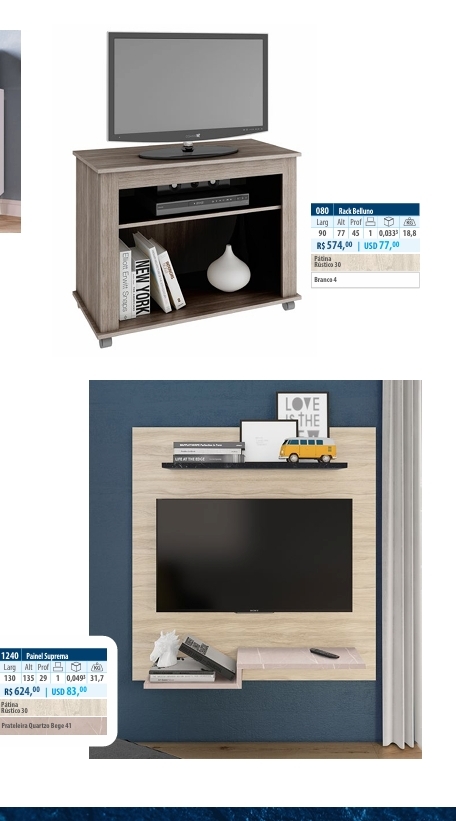 Rack Belluno e Painel Supremo | Mac Venda : -40% 0925
