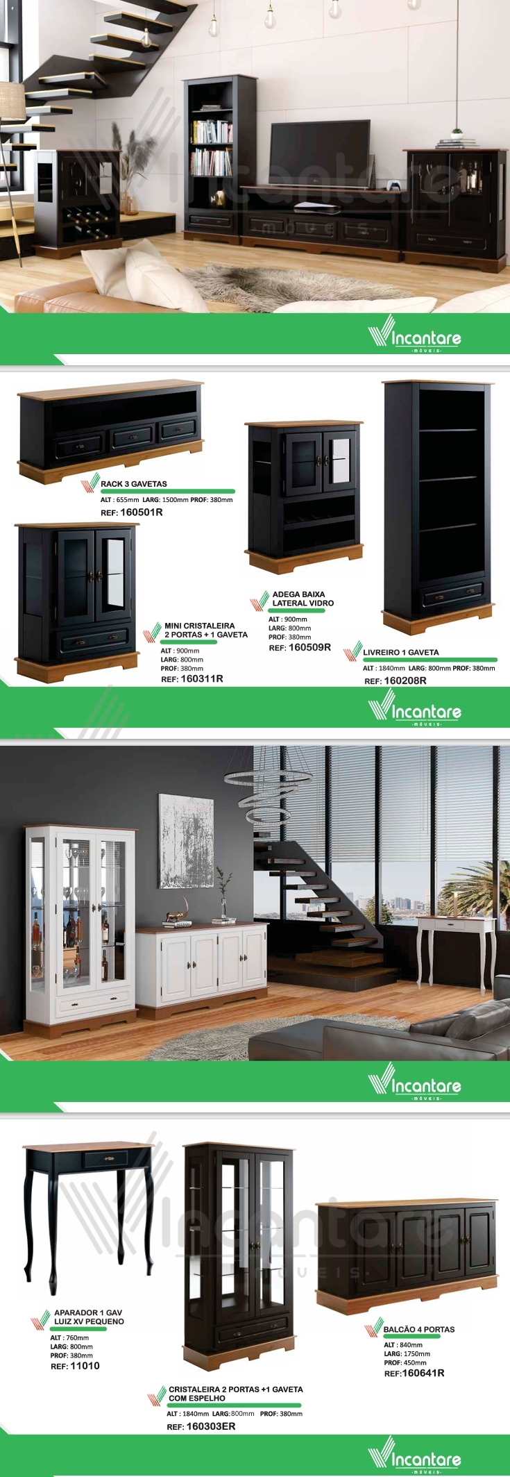 Linha Board | Sala de Estar | 160501R - 160311R - 160509R - 160208R - 11010 - 160303ER - 160641R | Incantare 0825