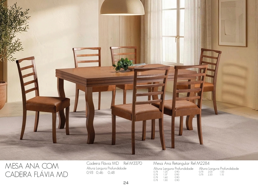 Conjunto | Mesa Ana + Cadeira Flávia MD | ACG 0626