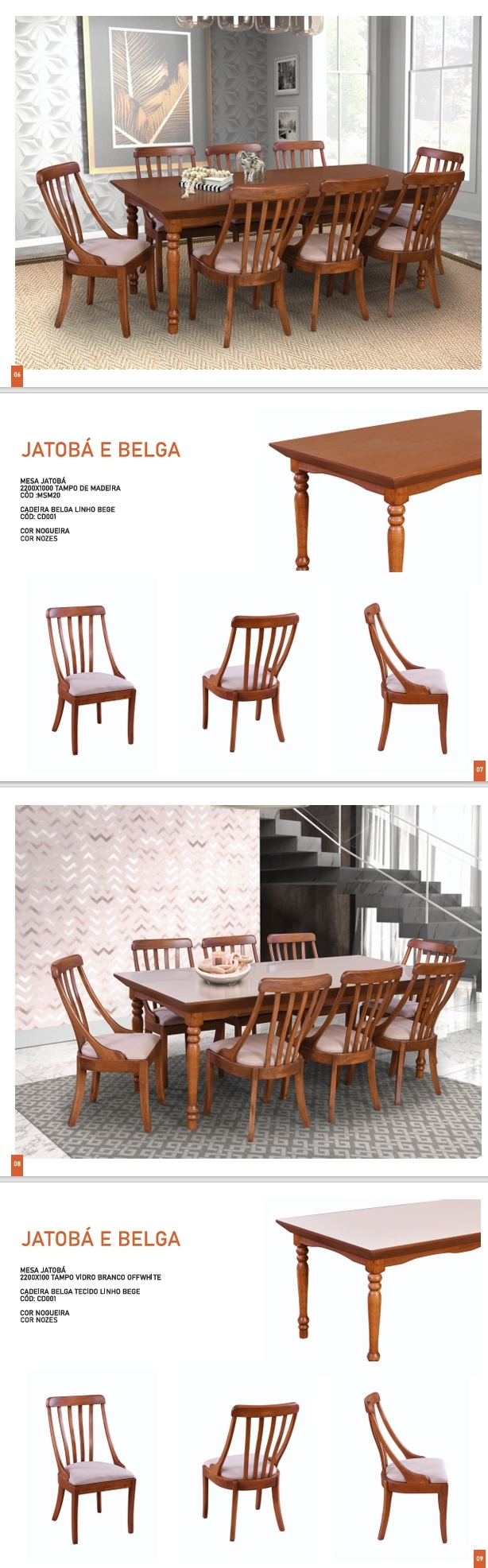 Conjunto Mesa + Cadeira | Jatobá e Belga | Nona 0625