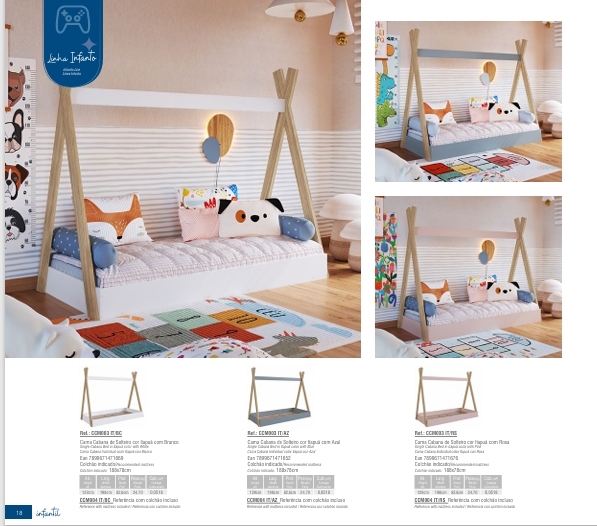 Cama Cabana Infantil | CCM003 | Completa Móveis 1125