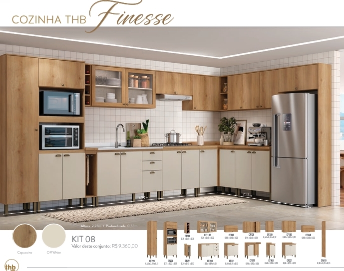 Cozinha Modulada Finesse | Venda:-45% | THB 925