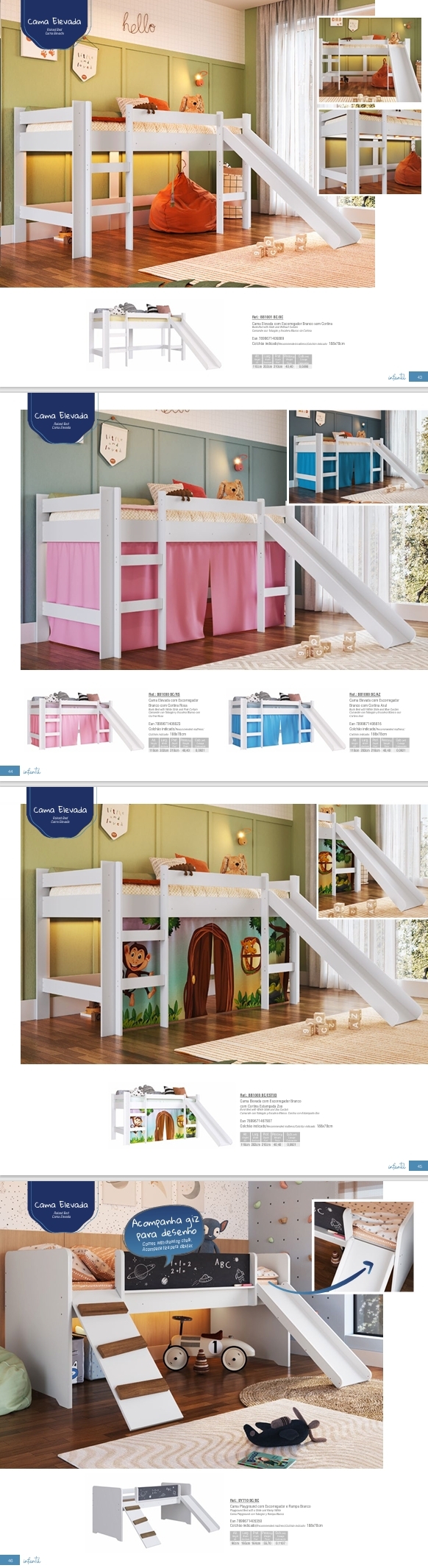 Cama Elevada | BY710 - BB1000 - BB1001 | Completa Móveis 0725