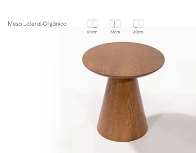 Mesa Lateral Orgânica | Sol Móveis 0526