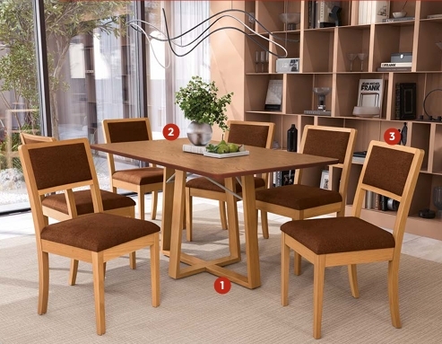 Mesa Elma / Cadeira Alice | Kappesberg Sala De Jantar Premium 0526