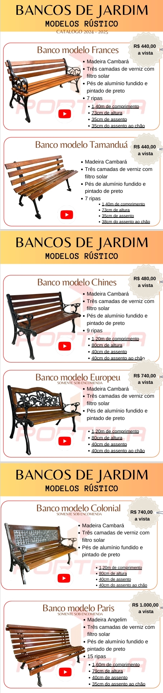 Bancos | Francês - Tamanduá -Chinês - Europeu - Colonial - Paris | Portela Venda : +50% 0825