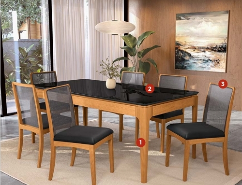 Mesa Mira / Cadeira Lara | Kappesberg Sala De Jantar Premium 0526