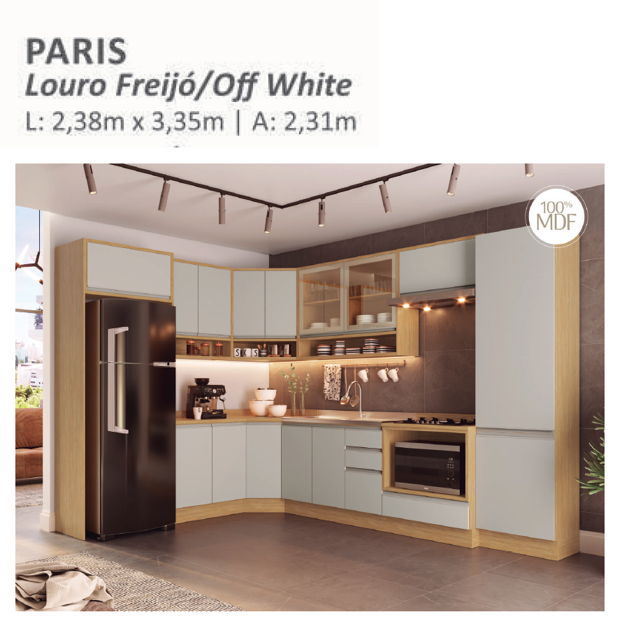 Cozinha Modulada Sob Medida (17 Peças) | Linha Paris | Casamia