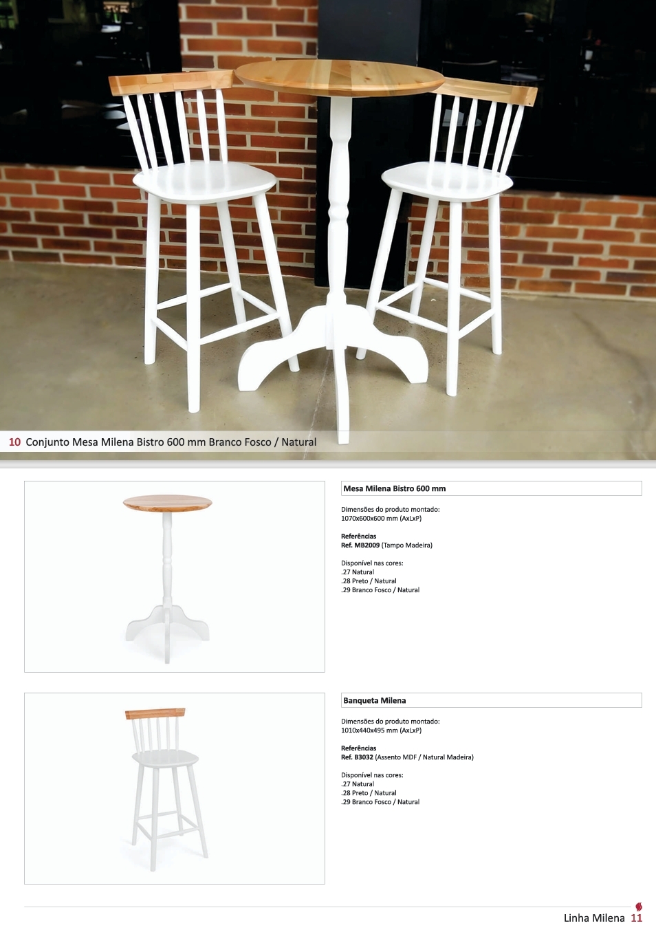Conjunto Milena Bistrô | Banqueta + Mesa Bistrô | Deiss 0525