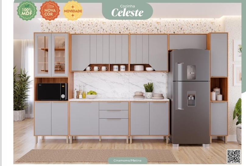 Cozinha Modulada Celeste | MGM 0825