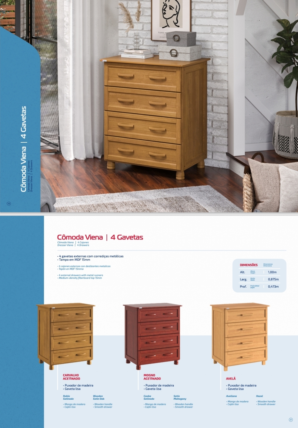 Cômoda Viena | Tozetto 1125