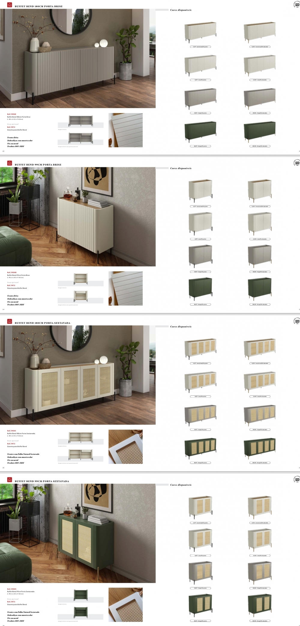 Buffet Bend | F831B -F872 - F830B -F831S -F830S -F831L - F830L | Decorline 0425