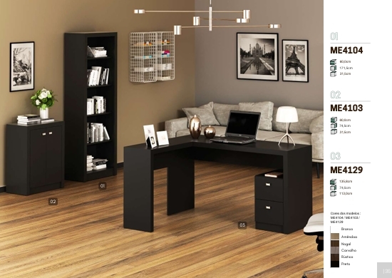 Conjunto Escritório | ME4104 - ME4103 - ME4129 | Tecnomobili 0825