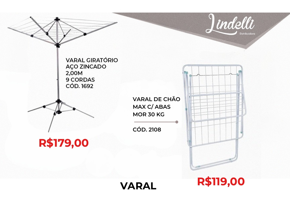 Varal | 1692 - 2108 | Lindelli | Venda: +50% 0525