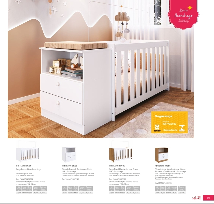 Linha Aconchego | LA001 - LA005 - LA003 - LA007 - LA002 | Completa Móveis 1125