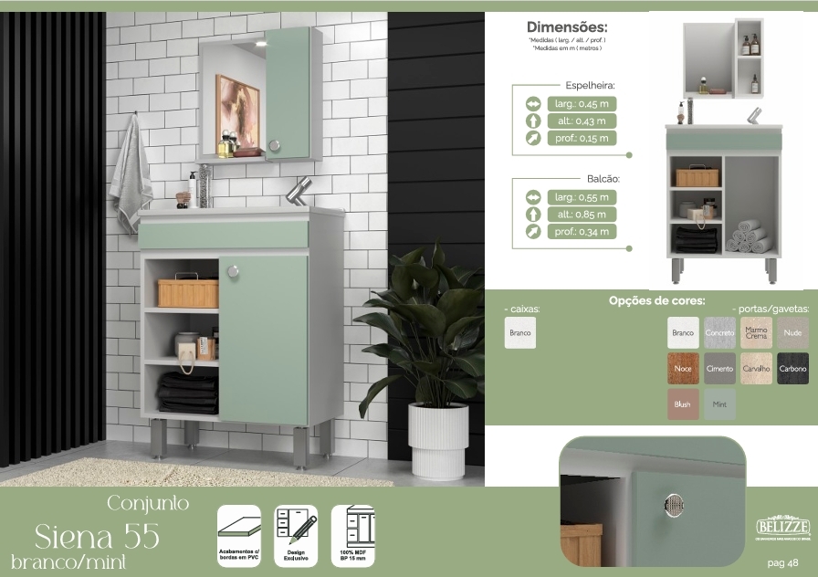 Conjunto Siena 55 | Consulte Valores Na Descrição | Belizze 1026