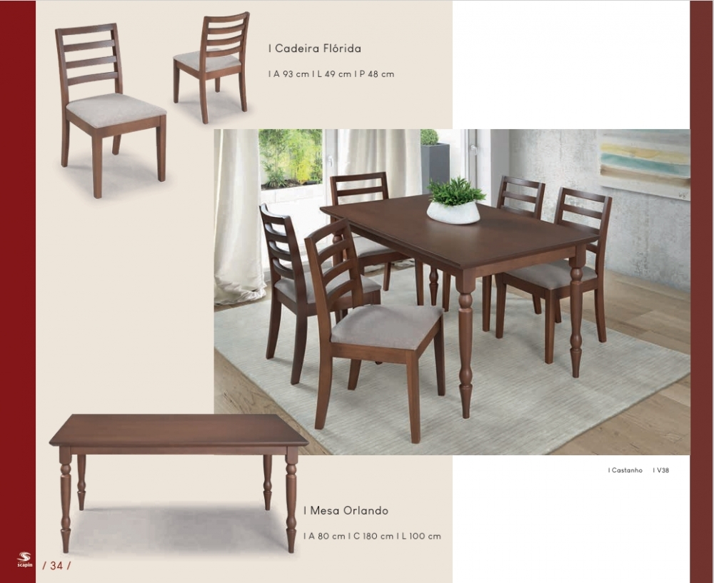 Mesa Orlando + Cadeira Flórida | Refinatto 0925